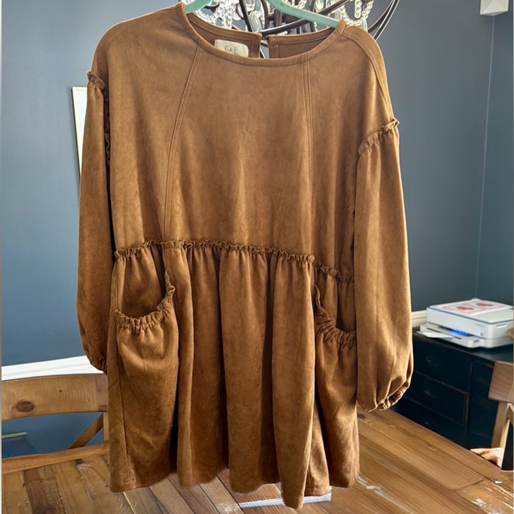Chelsea & Violet Brown Midi Dress sz large 
Never worn